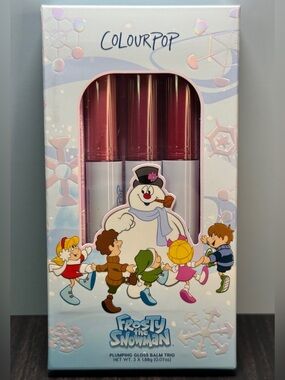 Colourpop Limited Edition Frosty the Snowman Plumping Lip Gloss Balm Trio NIB